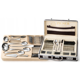 Набір столових приборів із нержавіючої сталі, 72 предмети – елегантний сервіз на 12 осіб