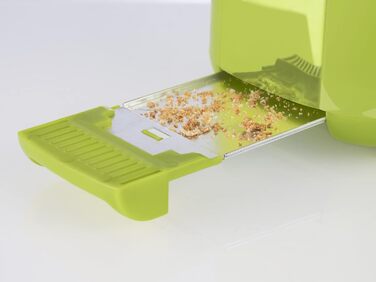 Тостер Korona 21133 зелений - 2 відділення, 750 Вт, з підставою для тостів та функціями розморожування та підігріву