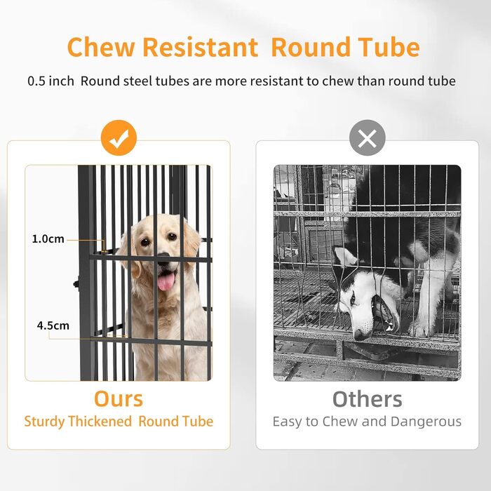 Клітка для собак BingoPaw Holz: дерев'яна клітка-шафка для собак маленьких порід, 3 дверцята, знімний піддон, 78x56x65 см, білий колір