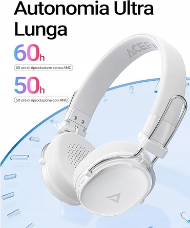 Навушники накладні Bluetooth ACEFAST H7 з ANC, 60 год роботи, 7 змінних кольорів