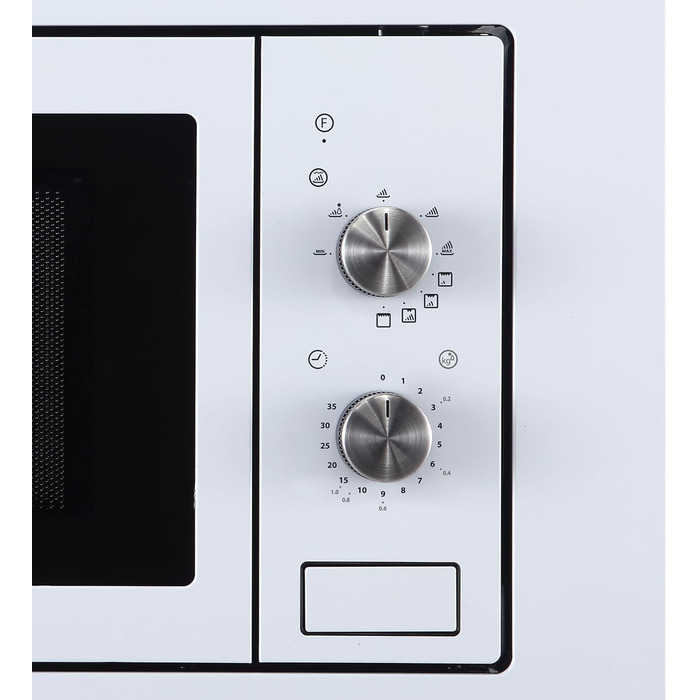 Вбудована мікрохвильова піч CATA MMA 20 WH 20L з грилем, таймером та нержавіючою сталею, 9 функцій, Ø24,5 см, білий колір