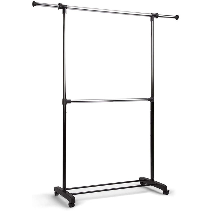 HELDENWERK Clothes Rail with Wheels - Coat Rack Stand, Stable and Load-Bearing - Extendable Clothes Rail