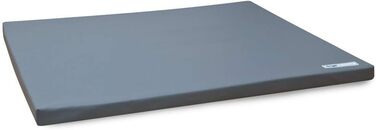 Лежанка для собак Easy з екошкіри, розмір M, 100 x 80 см. Килимок для собак, подушка для собак, лежанки для собак (L: 110 x 90 см, сірий)