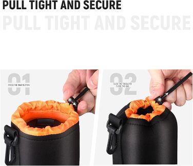 Рюкзак для камери NEEWER Pro водонепроникний, з захистом від ударів, з регулюванням, з підкладкою, з замком від злодіїв, сумісний з DJI Drone, DSLR, штативами, спалахами, об'єктивами та іншим аксесуаром (9.8 x 7.1 x 3.1 дюймів, Оранжевий)