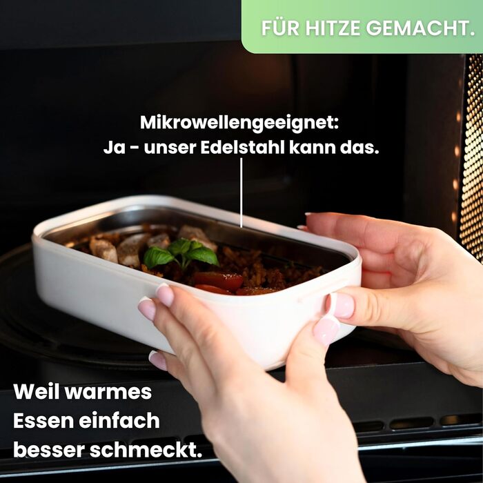 Бенто-бокс 'Taylor', 2 яруси з відділеннями, преміум нержавіюча сталь, без BPA, з посудом, для їжі на виніс, Meal Prep для дорослих, витримує мікрохвильову піч, герметичний