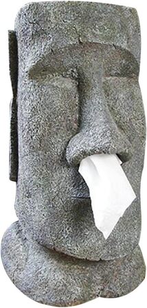 Tissue Box, Easter Island Tissue Holder, Cosmetic Tissue Box for Kitchen Bathroom Bedroom Face Portrait Tissue Box Snot Type Container Holder