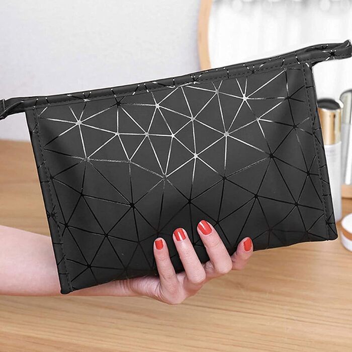 Набір косметичок 3 шт. з блискавкою: водонепроникні органайзери для косметики та подорожей (зелений, чорний)