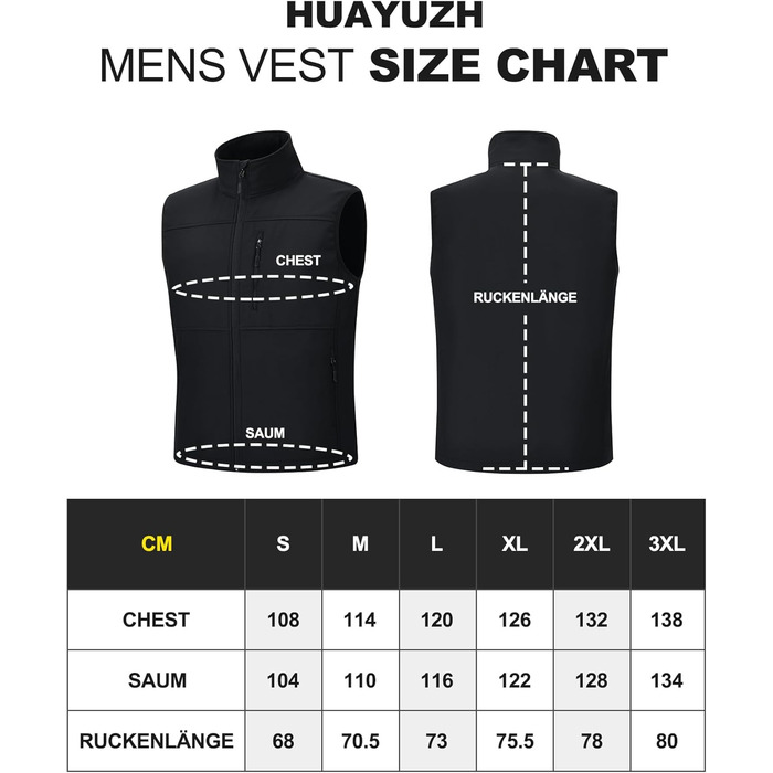 Чоловіча куртка Weste Outdoor з софтшелла, водонепроникна та вітронепроникна, з флісовою підкладкою, для хайкінгу та активного відпочинку (S, Чорний)