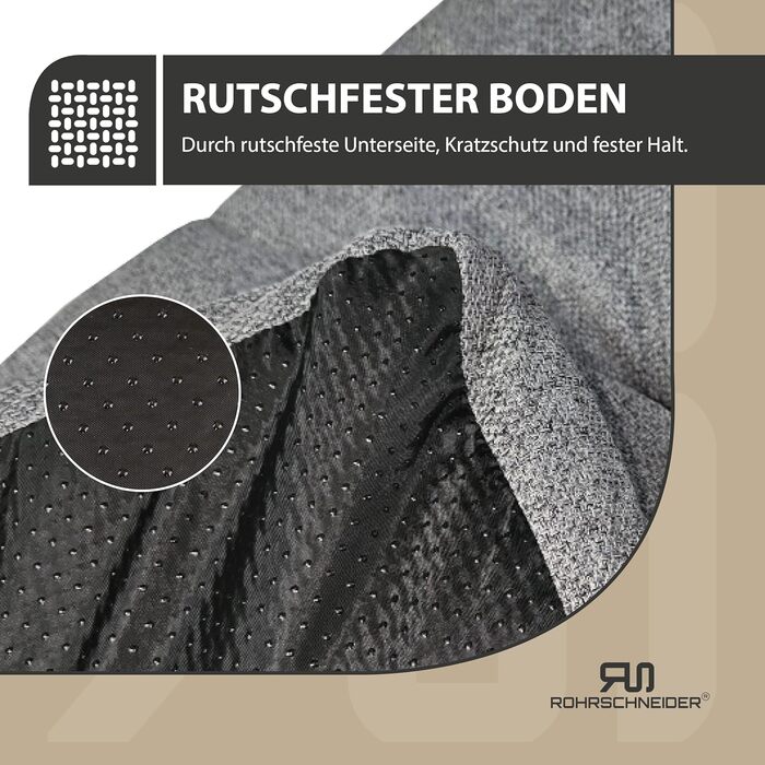 Ляжка для собак Rohrschneider, Made in EU, з антиковзким покриттям, для собак маленьких, середніх та великих порід, та котів. Включає миску для корму. Розмір 2 (тюркІс), 47 x 30 x 7 см.