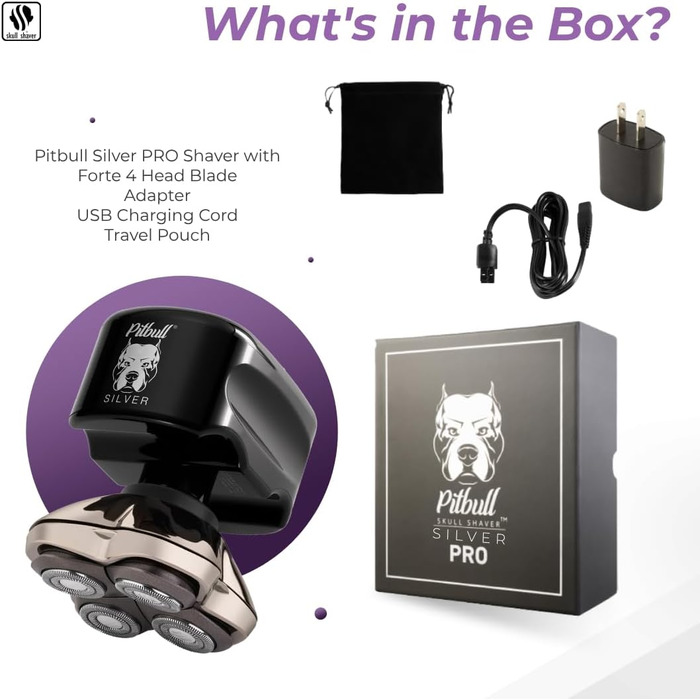 Pitbull Silver PRO – Преміум електробритва для чоловіків, голови та обличчя