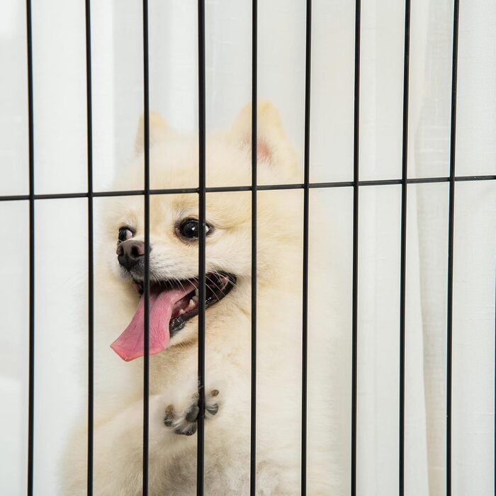 Захисне ґратка для собак PawHut - 4 панелі, 305x82 см, білий, для сходи, дверей, проходу