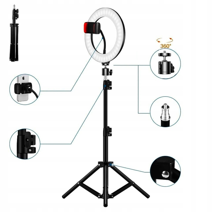 Кільцева LED-лампа Asato AS0702 RGB