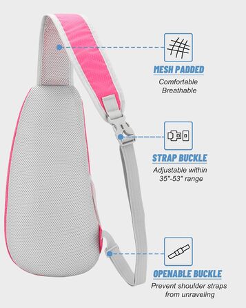 Сумка через плече для чоловіків та жінок, слинг-сумка, водонепроникна сумка через плече для подорожей, прогулянок, активного відпочинку, кросбоді-сумка, нагрудна сумка, спортивна сумка