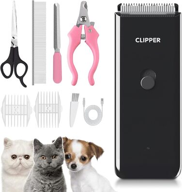 Бездротова машинка для стрижки собак та котів ENSSU, акумуляторна, набір для грумінгу, для собак, котів, цуценят, кошенят, для видалення ковтунів, зелена