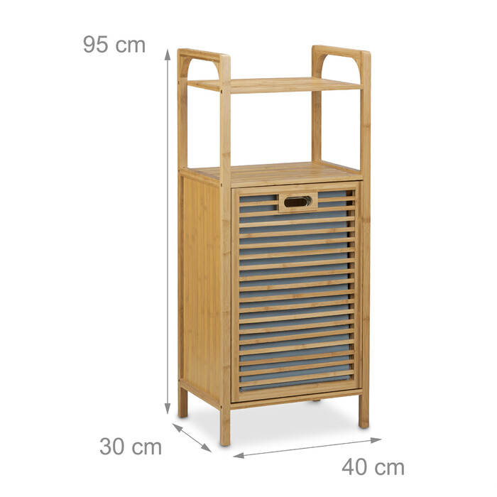 Relaxdays Bamboo Hamper with Laundry Basket