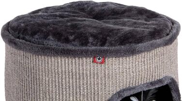 Котячий будиночок-крісло Tony: когтеточка, будинок, 3 печери, 90 см, сіра | CanadianCat