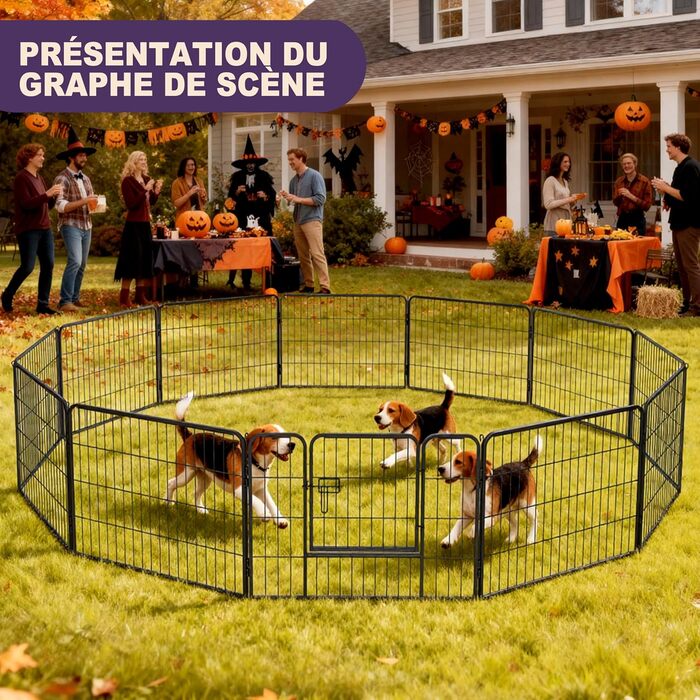 Металевий вольєр для цуценят та собак, забіг з 12 секцій, висота 60 см