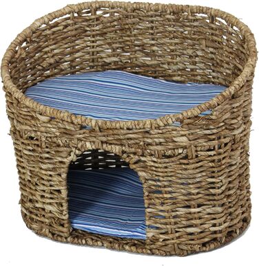 Cat cave basket with cushions suitable for small cats