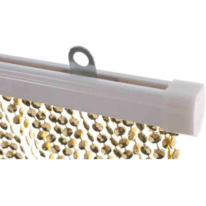 Декоративна шторка на двері HAB & GUT Mini-DIAMANTEN 90x200 см, щільна, захист від комах, перлинний паєтковий тюль, золота