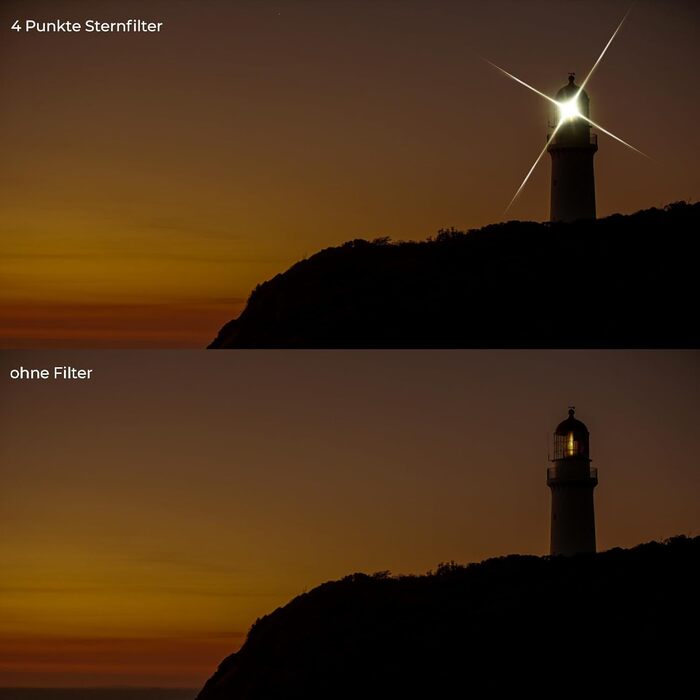 Фільтр-зірка K&F CONCEPT 52mm з 4/8 променями для ефектів зіркового світла (Nano-Klear)