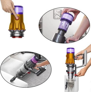 Електрична насадка для миття підлоги Dyson V12 Detect Slim / V10 Slim, з вологою тканиною та знімним баком, 6 змінних ганчірок + 1 бак (V12-3p)