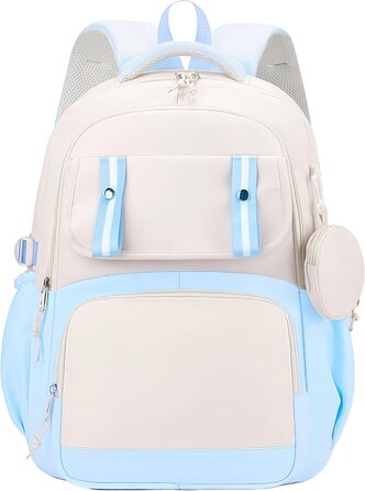 Шкільний рюкзак Aryan для жінок, 17 дюймів, легкий, з відділенням для ноутбука, сумка для жінок, підлітків, дівчаток та хлопців, для подорожей, коледжу та роботи (блакитний)