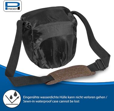 Сумка для камери Pedea: стильна модель для DSLR/SLR/DLSM, з дощовиком та місцем для аксесуарів та об'єктивів, розмір M (колір: коричневий)