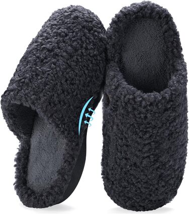 Жіночі халапи YOLIS Flauschig з підтримкою склепіння стопи, м'які та зручні, з піною Memory Foam, теплі для дому та вулиці (40/41 EU, сірий)