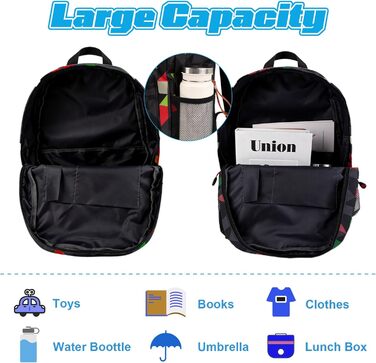 Дитячий рюкзак Yumcute Ro-blx з принтом для підлітків, велика місткість, рюкзак для школи та подорожей, мультяшний дизайн (M)