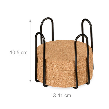 Relaxdays Cork Underlayment with Holder - 16 Piece Set
