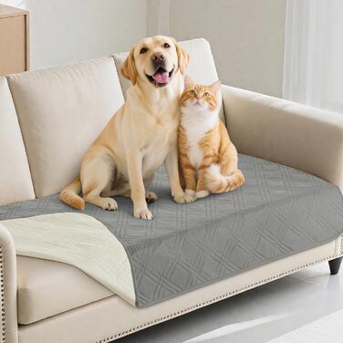 Водонепроникний коврик для собак Pick For Life, 97x190 см, сірий. Захист дивану та ліжка, легко миється. Підходить для великих та маленьких собак