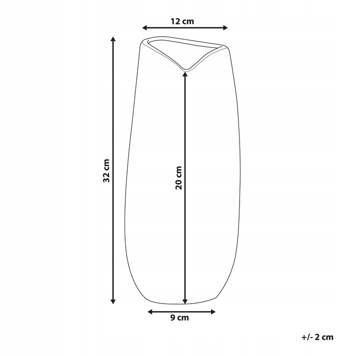 Керамічна ваза Beliani, 12 x 32 см