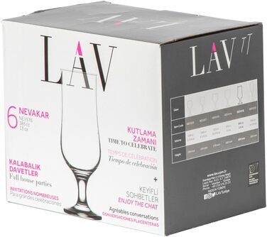 Пивні келихи LAV Nevakar Craft Beer 385 мл - Набір 12 шт.