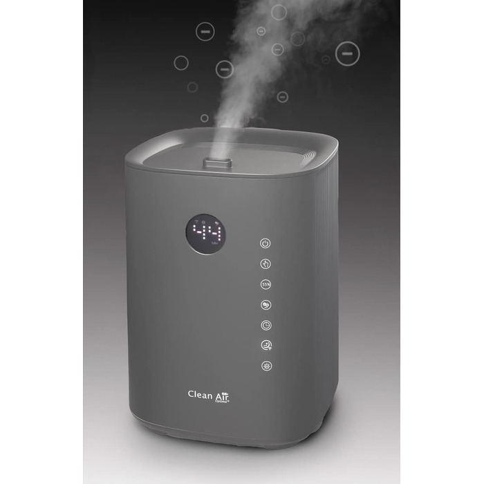 Зволожувач повітря з UVC-стерилізацією, іонізатором та ароматерапією Clean Air Optima CA-605 Smart Top Filling (Титан)
