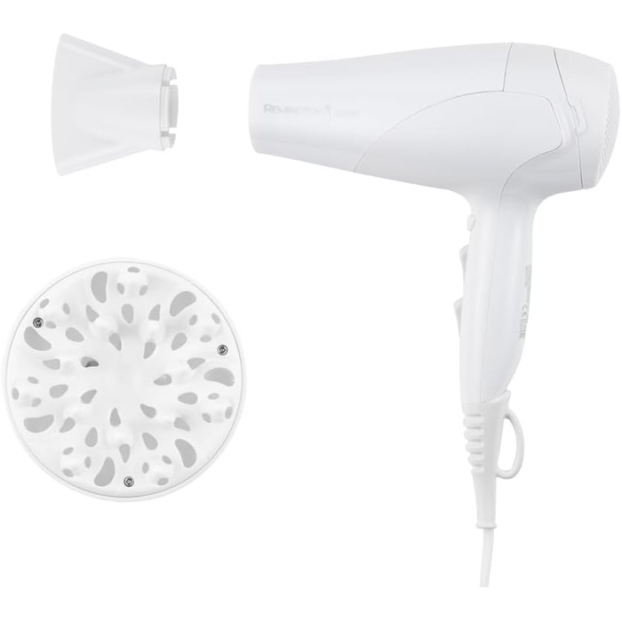 Фен Remington D3198: Іонний, з насадкою-дифузором та насадкою для укладки, 2200W, чорний (EU)