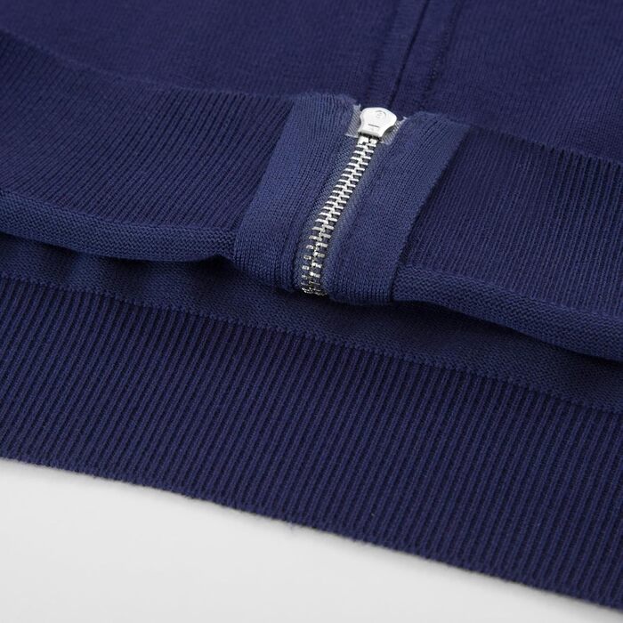 Кардиган чоловічий PJ PAUL JONES з рельєфним в'язанням, на блискавці та зі стійким коміром, зимова куртка для чоловіків (L, темно-синій)