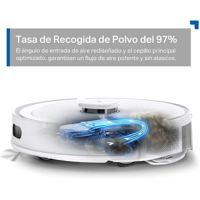 Робот-пилосос Tapo RV30 Max Plus з функцією миття та автоматичною станцією самостійного очищення, 5300Pa, LiDAR+IMU, голосове керування Alexa & Google Assistant, білий
