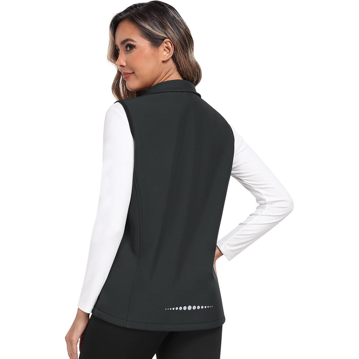 Жіноча софтшеллова жилетка MoFiz для активного відпочинку: трекінг, вандерінг, біг. Сіра, M