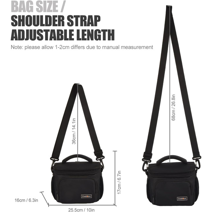 Захисний футляр для дзеркальної камери, вологостійкий, для Canon, Nikon, Sony, Fuji, DLR/LR, об'єктив (Чорний, M)