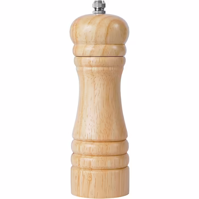 DeroTeno pepper mill made of rubberwood with ceramic grinder, H 16.5 cm