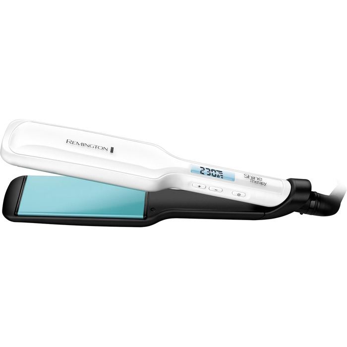 Випрямляч для волосся Remington S8550 Shine Therapy з LCD-дисплеєм: керамічне покриття з аргановою олією та вітаміном E, 150-230°C