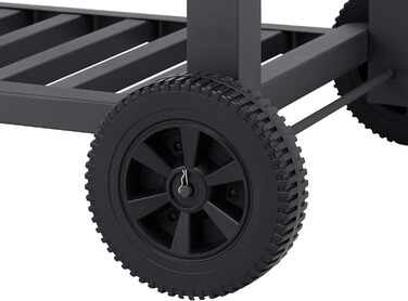 Tepro charcoal grill with 2 sturdy carrying handles, easy-to-open lid including thermometer and ash catcher, dimensions approx. 67.5 x 43.3 x 45 cm, Black (Toronto XXL New)