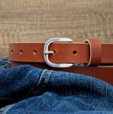 Чоловічий шкіряний ремінь Ashford Ridge 25 мм, 95 см, коричневий колір