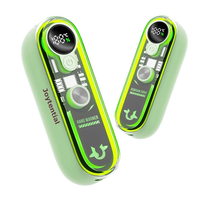 Електричний грілка для рук та кишень, 2-в-1, портативний, магнітний, 4 режими нагріву, USB, багаторазовий, для зими, активного відпочинку, кемпінгу, подарунок (зелений)