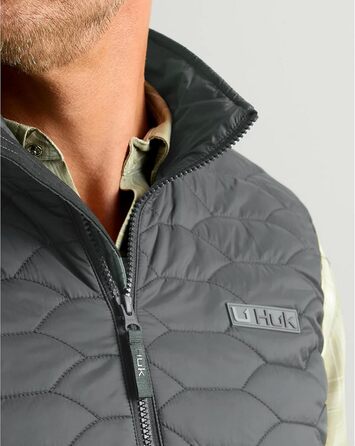 Жилет HUK Scale для чоловіків, утеплений, з DWR просоченням, для риболовлі (M, nachteule)