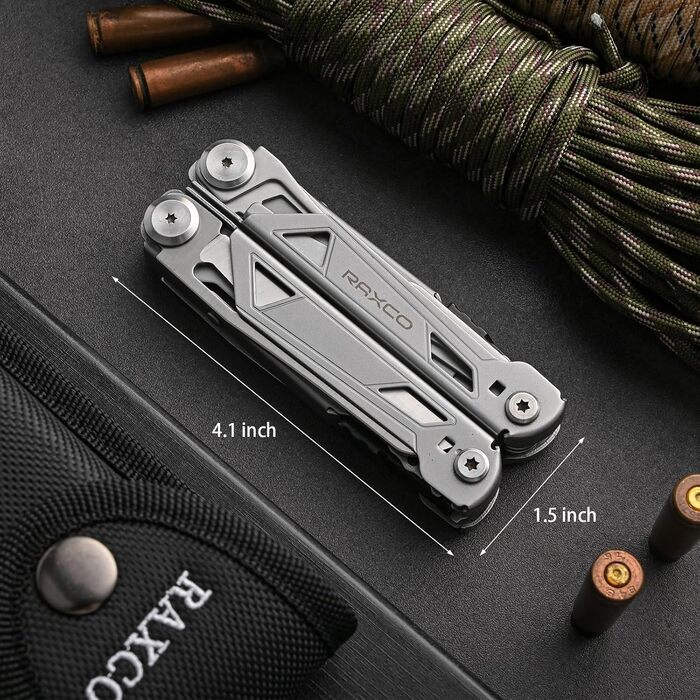 Мультитул RAXCO 15-в-1: плієнті та інструмент для кемпінгу - ідеальний подарунок для чоловіків, батька, друга