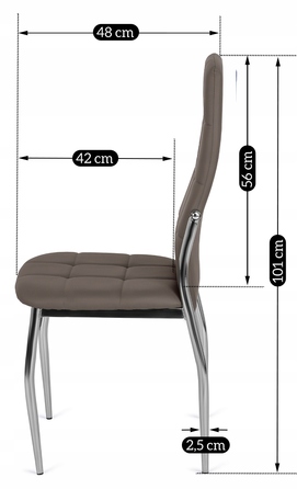 Стілець Mebel Elite, штучна шкіра, сірий, 1 шт.