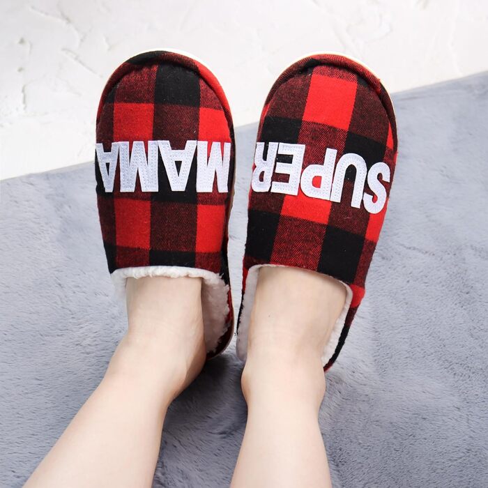 Тапочки жіночі зимові подарунок для жінок, теплі, м'які, з плюшу, антиковзкі, кумедні (40/41 EU, багато кольорів, Найкраща Мама)