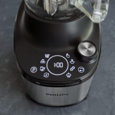 Philips Blender 7000 Series - 1500 Watt, 2 Liter, ProBlend Ultra Technology, Quick Select Programs, HomeID Recipes, Quick Clean Function, 2 Tritan Cups (HR3760/10)