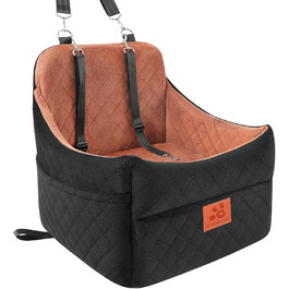 Автокрісло для собак GL GLENSLAVE: комфортне та безпечне автокрісло для маленьких та середніх собак (до 16 кг), чорний/коричневий колір, знімний та миючий чохол